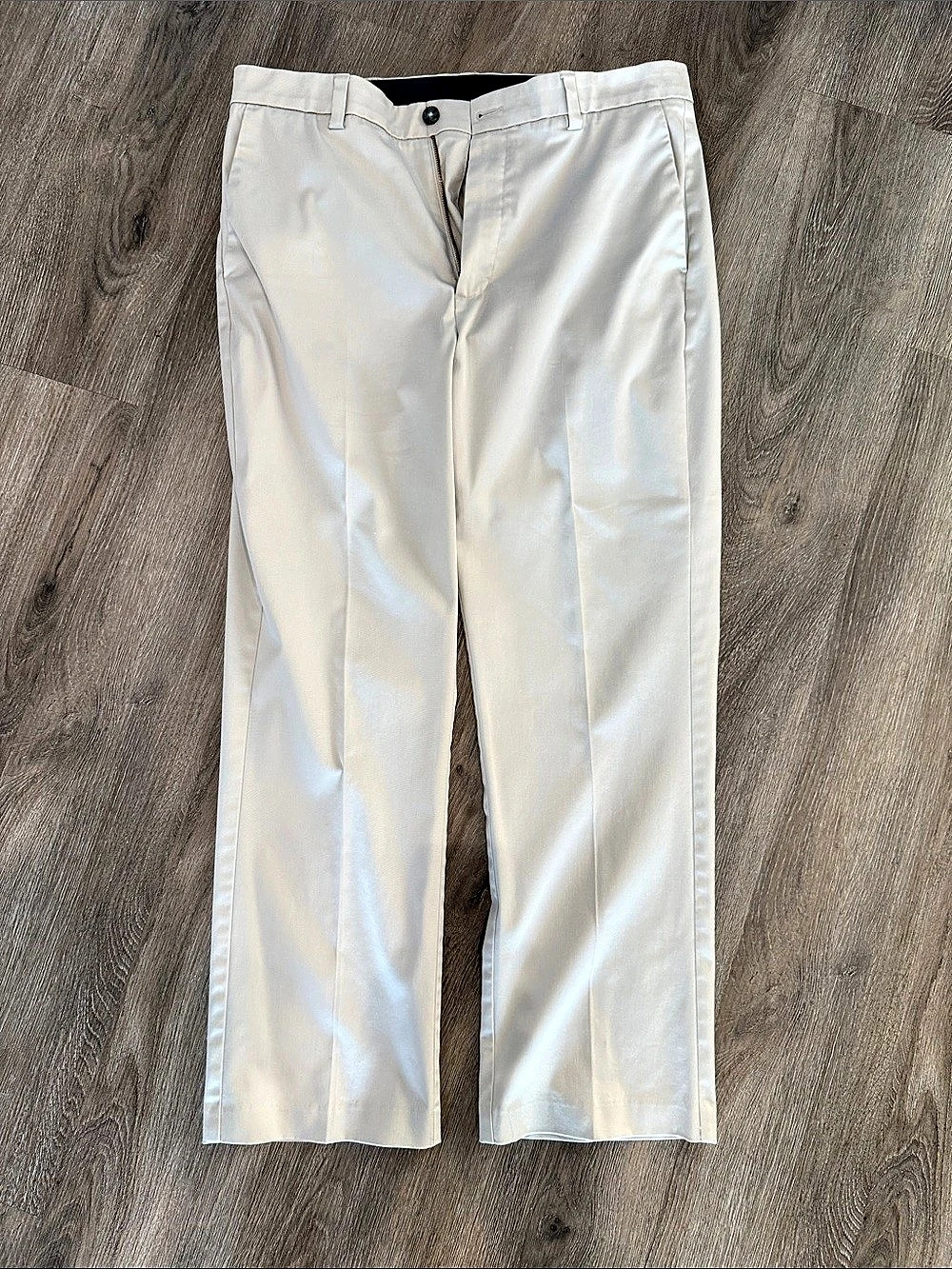 Roundtree & Yorke Total Flex Men's White Dress Pants Waist 36x30